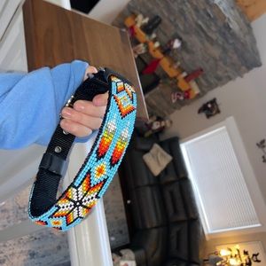 Large 22 inch had beaded dog collar